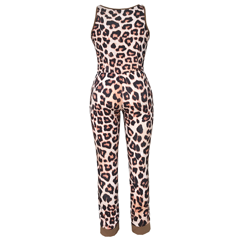 Summer Round Neck Jumpsuit Leopard Print Sleeveless Cropped Harem Pants Elastic Waist Jumpsuits
Summer Round Neck Jumpsuit Leopard Print Sleeveless Cropped Harem Pants Elastic Waist Jumpsuits
