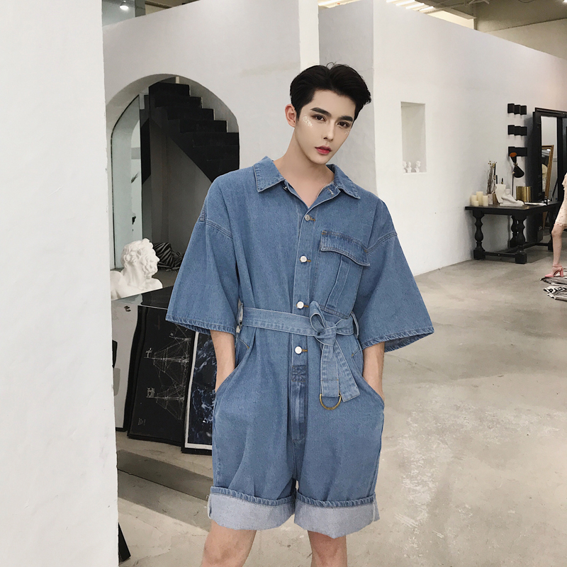 2020 New men's summer clothing fashion Street casual Slim bodysuit set casual denim work wear fit Teenagers singer costumes, Blue
2020 New men's summer clothing fashion Street casual Slim bodysuit set casual denim work wear fit Teenagers singer costumes, Blue