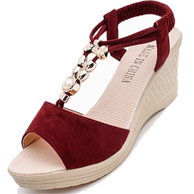 Summer Women Gladiator Sandals Wedges High Heel Platform Laides Shoes Peep Toe String Beads Casual Female Zapatos De Mujer, Black
Summer Women Gladiator Sandals Wedges High Heel Platform Laides Shoes Peep Toe String Beads Casual Female Zapatos De Mujer, Black