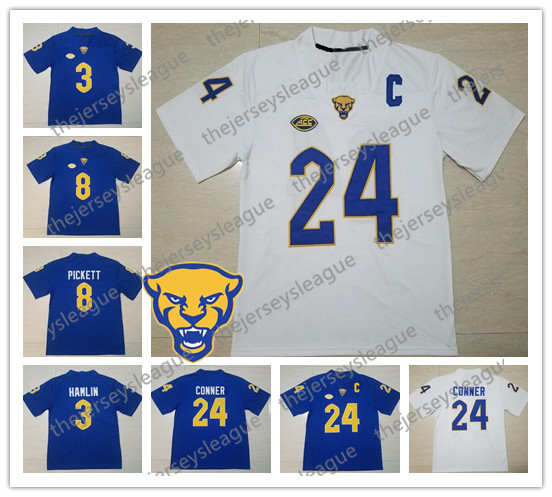 Pittsburgh Panthers Pitt 2019 #24 James Conner 8 Pickett 1 Larry Fitzgerald Royal Blue White Stitched NCAA College Football Jersey, Black
Pittsburgh Panthers Pitt 2019 #24 James Conner 8 Pickett 1 Larry Fitzgerald Royal Blue White Stitched NCAA College Football Jersey, Black