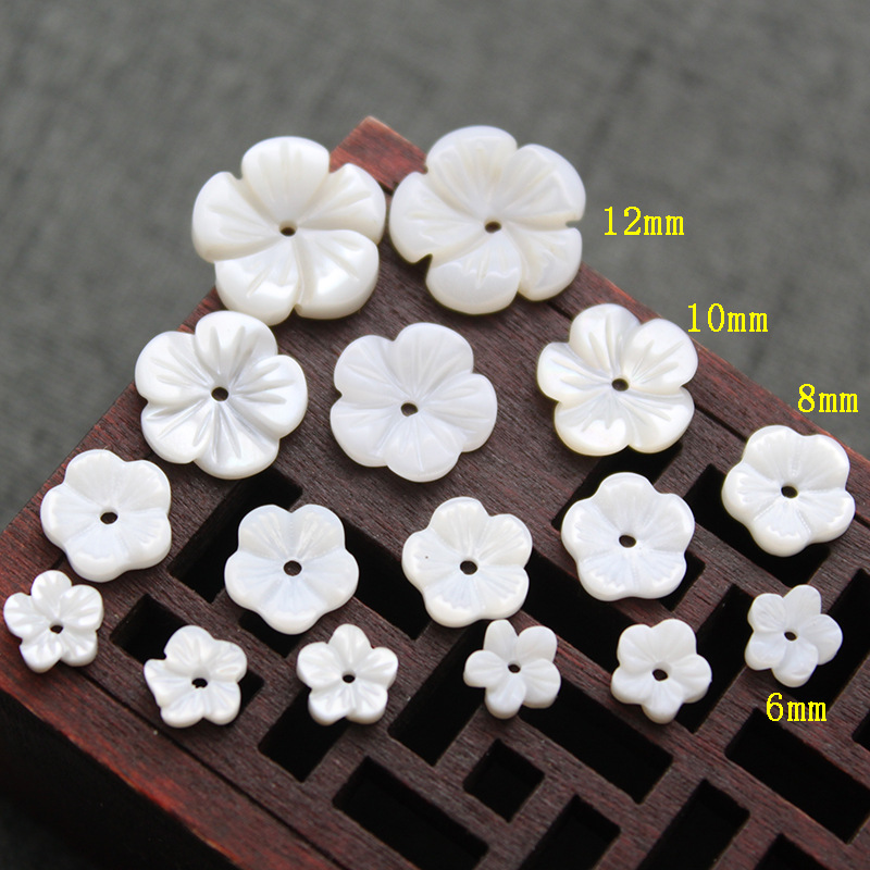 5pcs Natural Shell 8mm Carved Plum Flower Loose Beads Fashion Jewelry Making DIY Necklaces Hair Clip Earrings Brooch Accessories
5pcs Natural Shell 8mm Carved Plum Flower Loose Beads Fashion Jewelry Making DIY Necklaces Hair Clip Earrings Brooch Accessories