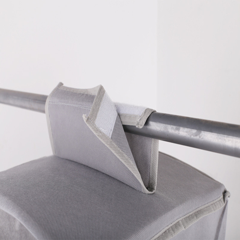 Non-Woven Fabric 4 Section Hanging Bag Storage Cabinets Folding Shelves Wardrobe Household Supplies Clothes Space Saver Home