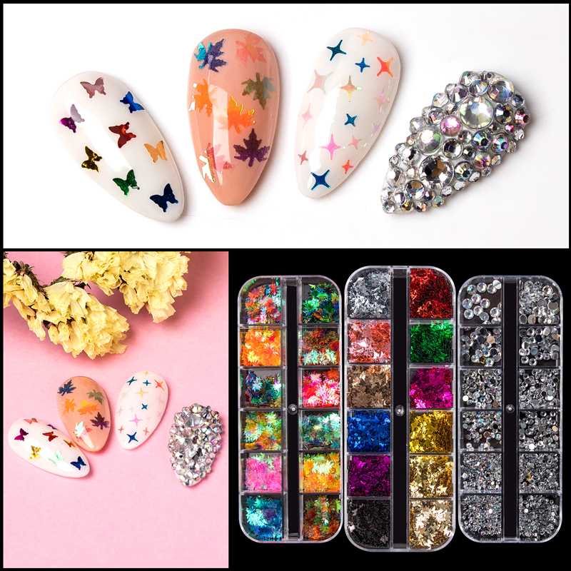 12 Grid/Set Holographic Nail Glitter Sequins Sparkly 3D Thin Butterfly Flakes Polish Decor for Nail Art Accessories
12 Grid/Set Holographic Nail Glitter Sequins Sparkly 3D Thin Butterfly Flakes Polish Decor for Nail Art Accessories