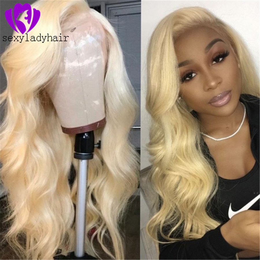 Perruques 613 Blonde full Lace Front Wig Brazilian Body Wave Lace Front synthetic Wigs Pre Plucked With Baby Hair can do ponytail