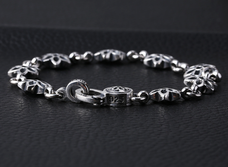 925 Sterling silver jewelry designer hand-made cherry blossom bracelet designed with unique closure clasps