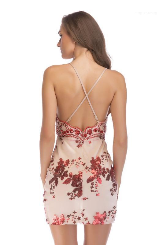 Sexy Night Club Clothing Split Panelled Apparel Women Deep V-Neck Sequins Dress Spaghetti Strap Bodycon Dresses, Red
Sexy Night Club Clothing Split Panelled Apparel Women Deep V-Neck Sequins Dress Spaghetti Strap Bodycon Dresses, Red