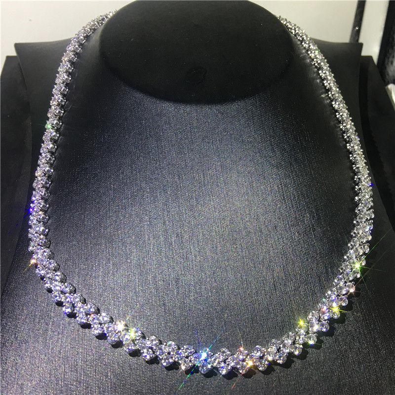 Fashion Romantic Roma Necklace White Gold Filled 5A cz Evening Party necklaces for Women Bridal Wedding Accessories Jewelry
Fashion Romantic Roma Necklace White Gold Filled 5A cz Evening Party necklaces for Women Bridal Wedding Accessories Jewelry