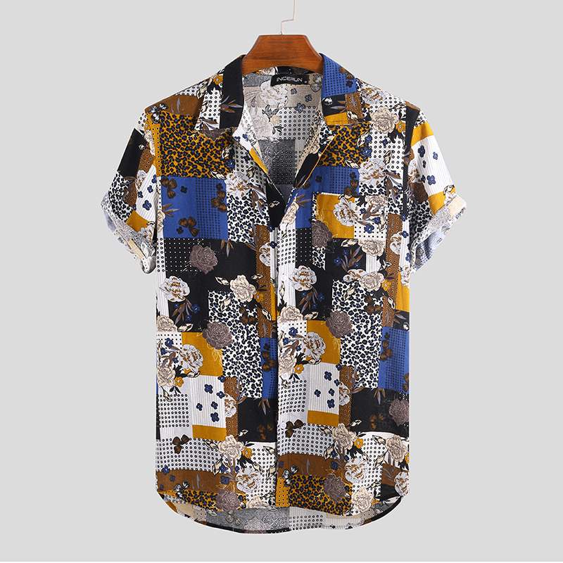 Men's Printing Shirt 2020 Breathable Beach Short Sleeve Brand Streetwear Casual Hawaiian Shirts Button Vacation Camisa Masculina, Brown shirt
Men's Printing Shirt 2020 Breathable Beach Short Sleeve Brand Streetwear Casual Hawaiian Shirts Button Vacation Camisa Masculina, Brown shirt