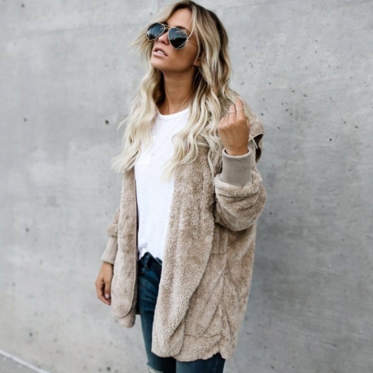 Autumn Winter New Women Plus Size Cardigan Hooded Long Sleeve Casual Sweaters Female Solid Oversize Loose Coat