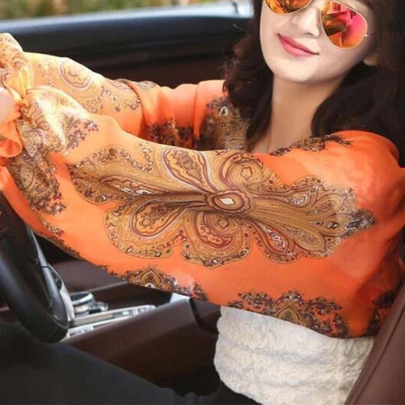 UV-proof Sleeve Shawl Breathable Sunproof Printed Women Sleeve Shawl for Oudtoor Riding Driving WHShopping, Orange
UV-proof Sleeve Shawl Breathable Sunproof Printed Women Sleeve Shawl for Oudtoor Riding Driving WHShopping, Orange