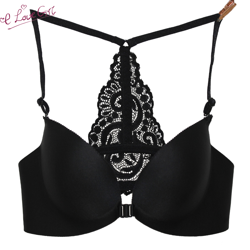 E lovegirl Lace Bra Front Buckle Bra New Product Glossy Underwear Beautiful Back Seamless Sexy Lingerie Ladies, Black
E lovegirl Lace Bra Front Buckle Bra New Product Glossy Underwear Beautiful Back Seamless Sexy Lingerie Ladies, Black