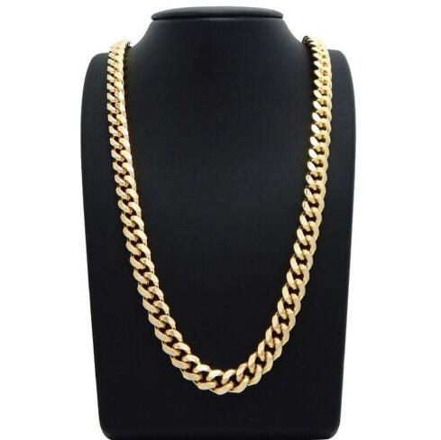 NEW MIAMI CUBAN LINK CURB CHAIN BOX LOCK 14K GOLD PLATED 30" NECKLACE, Silver
NEW MIAMI CUBAN LINK CURB CHAIN BOX LOCK 14K GOLD PLATED 30" NECKLACE, Silver