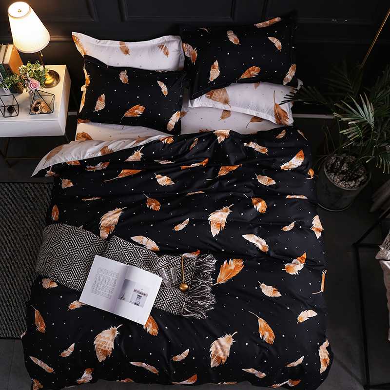 Black quilt cover and feather bedding set flat sheet, pillowcase&duvet cover High-quality No quilt, Mm 1
Black quilt cover and feather bedding set flat sheet, pillowcase&duvet cover High-quality No quilt, Mm 1