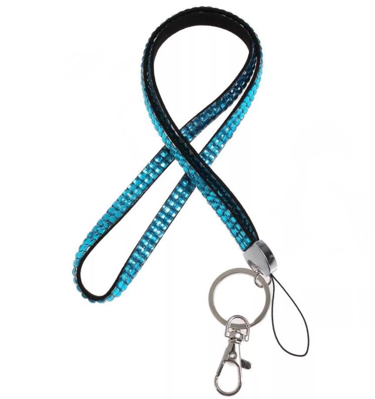 Candy Colors Rhinestone Neck Strap Crystal Lanyard With metal Clip Multi Color diamond Lanyard for iphone x 8 7 6 samsung cell pho