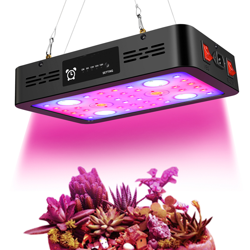 1200W Dual Switches Timing Function Led Grow Light Full Spectrum Dual Chip Grow Light Fixtures for Indoor Plants Growth USA Stock
1200W Dual Switches Timing Function Led Grow Light Full Spectrum Dual Chip Grow Light Fixtures for Indoor Plants Growth USA Stock