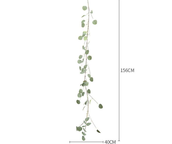 Artificial Green Eucalyptus Vines Rattan artificial Fake Plants Ivy Wreath Wall Decor Vertical Garden Wedding Decoration