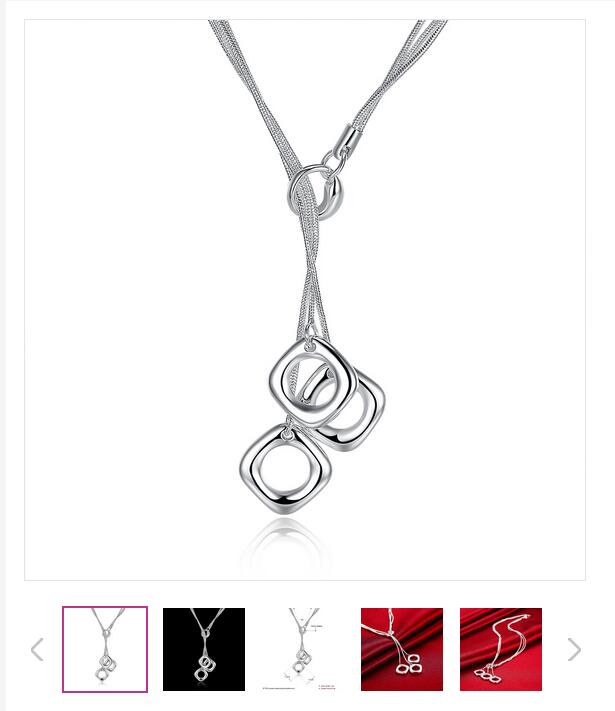 High grade Tai Chi necklace hanging three Quartet sterling silver plate necklace STSN153,fashion 925 silver Chains necklace factory