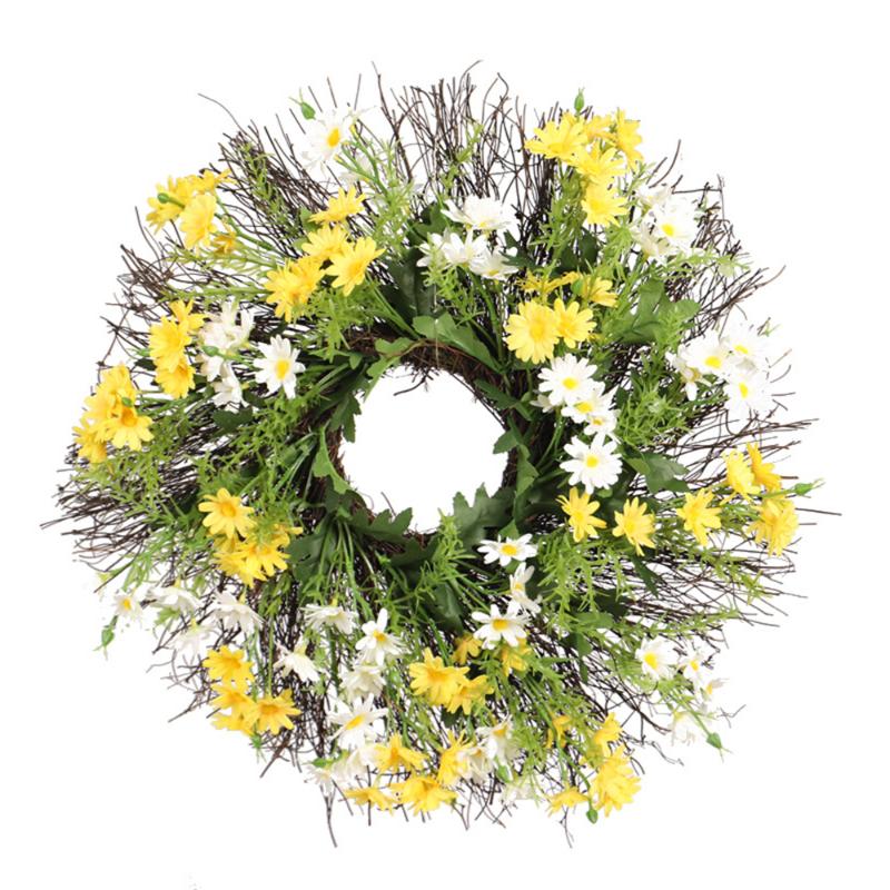 Daisy Flowers Twig Door Wreath Wall Hanging Spring Summer Greenery Floral Decor Wedding Decoration Rattan Wreath Metal Hoop Hot, As pic
Daisy Flowers Twig Door Wreath Wall Hanging Spring Summer Greenery Floral Decor Wedding Decoration Rattan Wreath Metal Hoop Hot, As pic