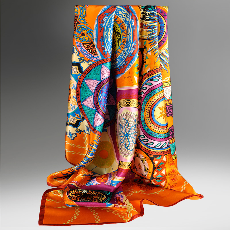 Women 100% Real Silk Scarf Square 2019 Brand Shawls and Wraps for Ladies Hijab Bandana Vintage Print Square Silk Scarf 90*90cm
Women 100% Real Silk Scarf Square 2019 Brand Shawls and Wraps for Ladies Hijab Bandana Vintage Print Square Silk Scarf 90*90cm