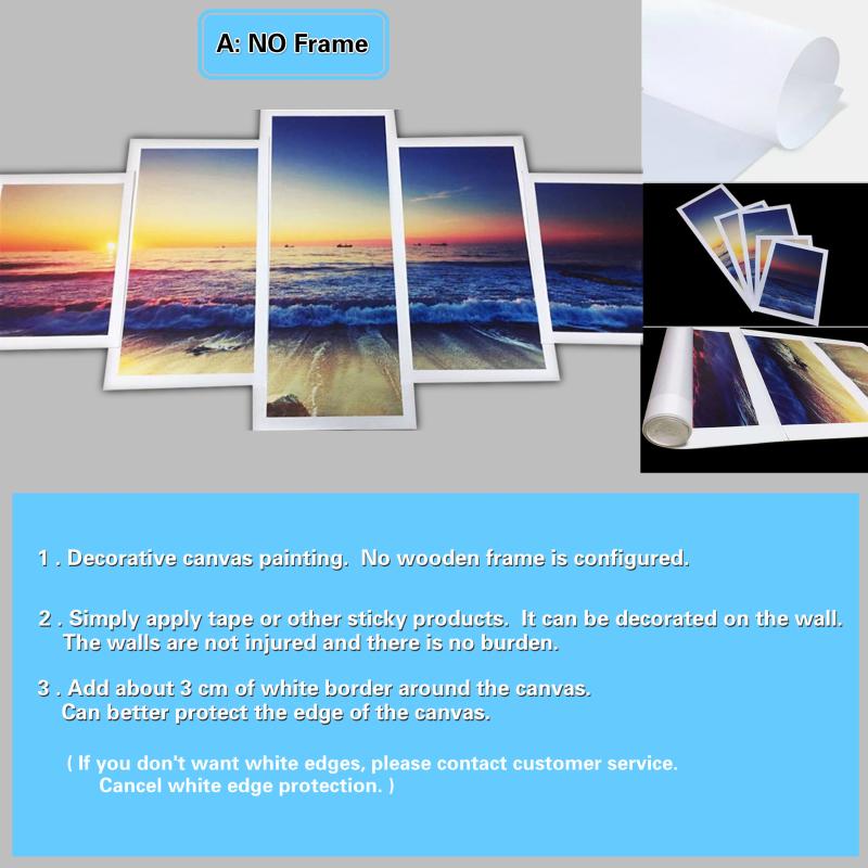 Embelish Canvas Oil Paintings Sunrise Love Seaview HD Wall Art Posters Modern Home Decor Modular Pictures Living Room Pictures