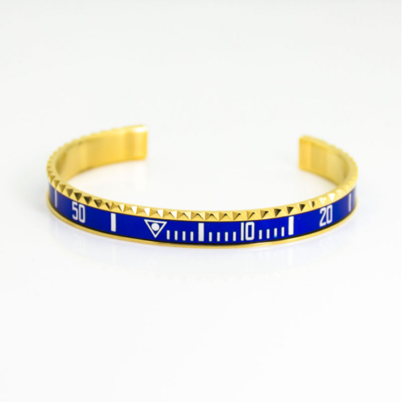 Wholesale- Stainless Steel Fashion Speedometer Bracaletes Pulseras Vintage gold Plated love Bangle Bracelet for Men Cuff Bracelet wholesale