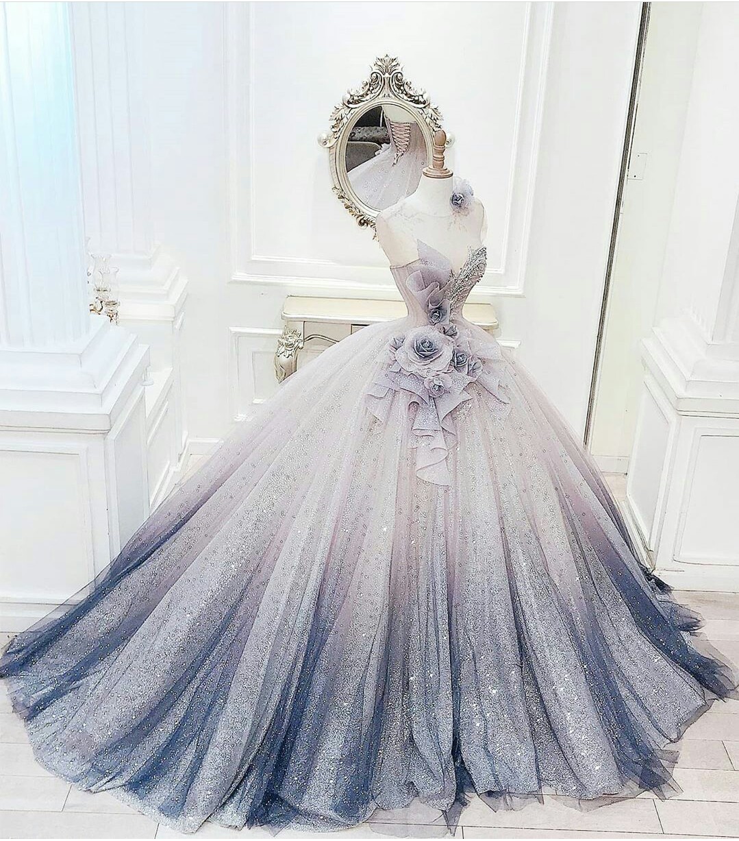 Fairy Ball Gown Prom Dresses Sheer Jewel Neck Handmade Wers Evening Dress Beaded Arabic Party Gowns Formal Robes 0220