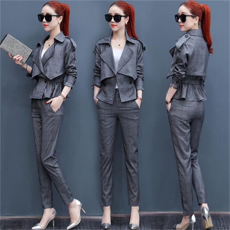 Fashion Small Blazer Women' Suit 2019 Spring New Korean Slim Lattice Suit Leisure Thin Two-piece TX88
Fashion Small Blazer Women' Suit 2019 Spring New Korean Slim Lattice Suit Leisure Thin Two-piece TX88