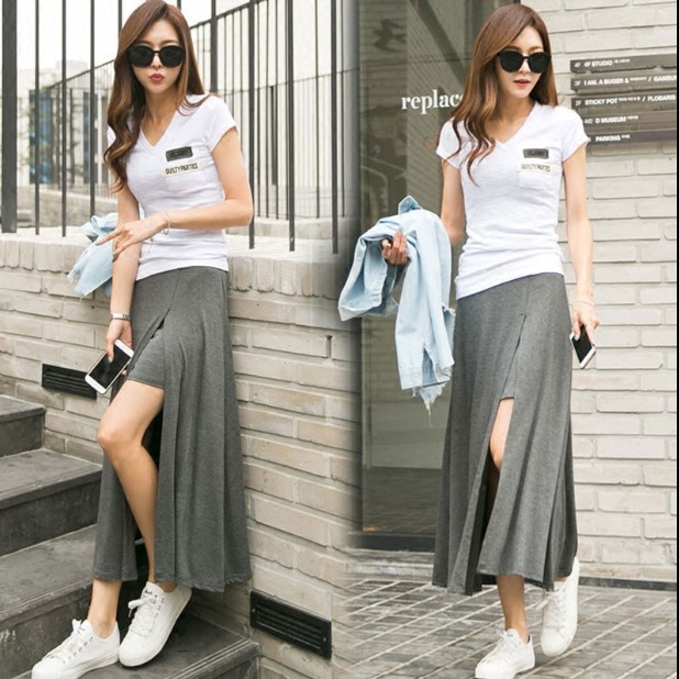 Women's Big Skirt Pleated New Style Solid Color Slit High-waisted A-Line Casual Long Skirt, Beige
Women's Big Skirt Pleated New Style Solid Color Slit High-waisted A-Line Casual Long Skirt, Beige