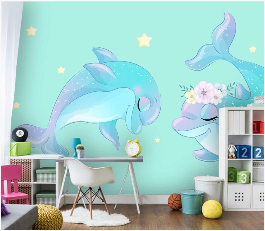 3d wallpaper custom photo mural Modern hand painted children's room dolphin animal flowers home decor 3d wall murals wallpaper for walls 3 d, Non-woven 
3d wallpaper custom photo mural Modern hand painted children's room dolphin animal flowers home decor 3d wall murals wallpaper for walls 3 d, Non-woven