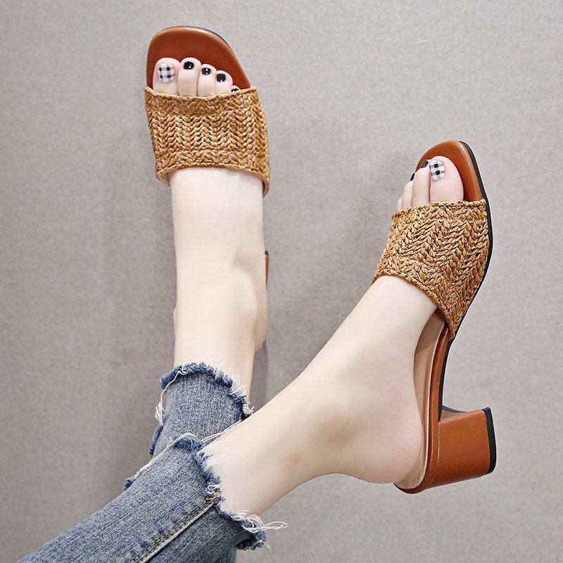 Lucyever Vintage Weave Square Heels Sandals Women Fashion Square Toe Outdoor Slippers Woman Vacation Casual Slides Mujer, Brown
Lucyever Vintage Weave Square Heels Sandals Women Fashion Square Toe Outdoor Slippers Woman Vacation Casual Slides Mujer, Brown