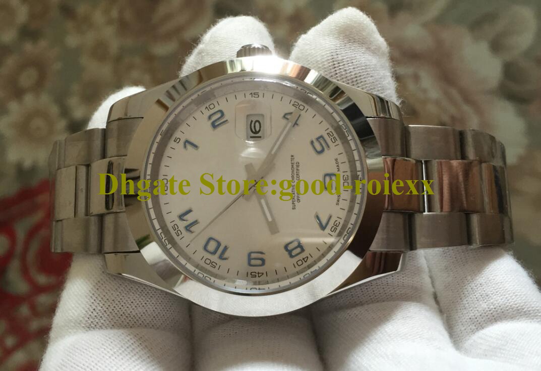 41mm Men's Mechanical Asia Watches Sapphire 116300 Men Blue Silver Arabic Smooth Bezel Date Watch 116334 Perpetual Bracelet Wristwatches, Style 1
41mm Men's Mechanical Asia Watches Sapphire 116300 Men Blue Silver Arabic Smooth Bezel Date Watch 116334 Perpetual Bracelet Wristwatches, Style 1