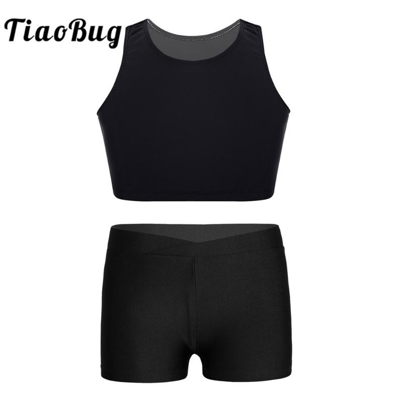 Kids Girls Solid Color Sleeveless Basic Dancewear Crop Top with Shorts for Children Ballet Gymnastics Stage Performance Workout, Ivory
Kids Girls Solid Color Sleeveless Basic Dancewear Crop Top with Shorts for Children Ballet Gymnastics Stage Performance Workout, Ivory