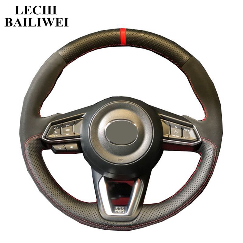 DIY Hand-stitched Steering Wheel Cover Genuine Leather Car Steering Wheel Cover For CX-3 CX3 CX-5 CX5 2017 2018
DIY Hand-stitched Steering Wheel Cover Genuine Leather Car Steering Wheel Cover For CX-3 CX3 CX-5 CX5 2017 2018