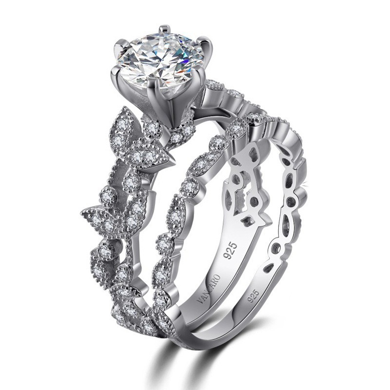 Luxury Floral Ring Set for Women Jewelry Leaf Wedding Rings for Women Engagement Ring Wedding Band
Luxury Floral Ring Set for Women Jewelry Leaf Wedding Rings for Women Engagement Ring Wedding Band