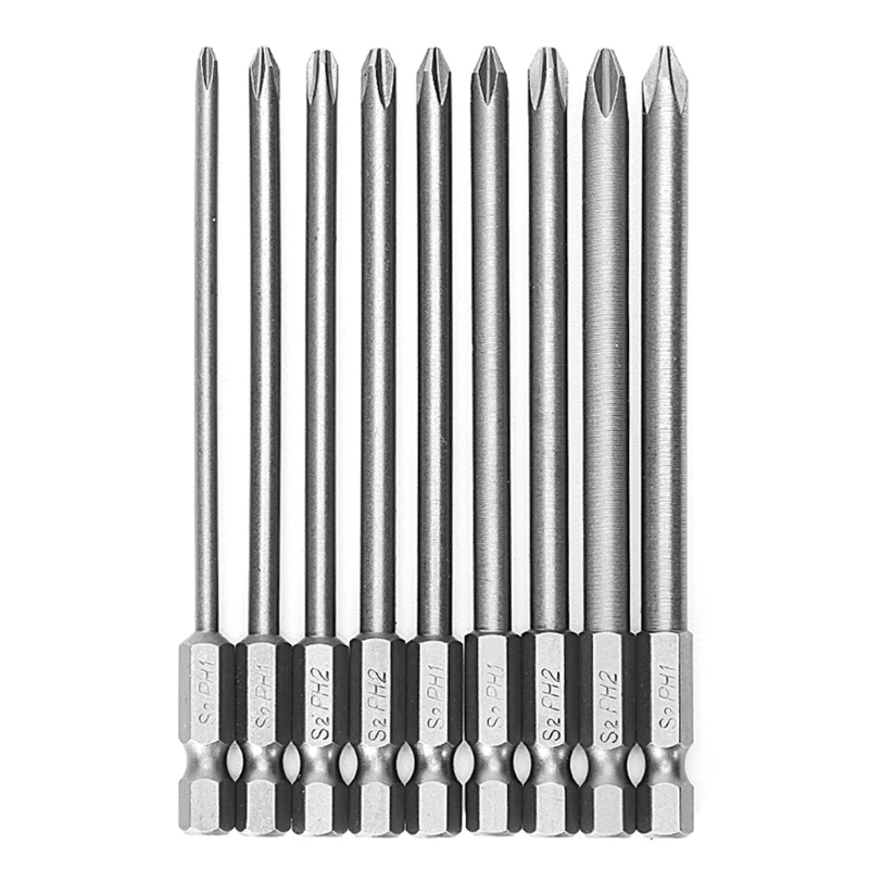 9 Pcs 1/4Inch 100Mm S2 Magnetic Hex Cross Head Ph1 Ph2 Electric Screwdriver Bit
9 Pcs 1/4Inch 100Mm S2 Magnetic Hex Cross Head Ph1 Ph2 Electric Screwdriver Bit