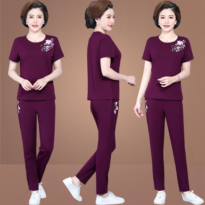 5XL Summer Women Sport Suit Loose Short Sleeve T-shirt Sweatshirt+sweatpant Jogger Running Workout Outfit Casual Set Sportswear, Purple
5XL Summer Women Sport Suit Loose Short Sleeve T-shirt Sweatshirt+sweatpant Jogger Running Workout Outfit Casual Set Sportswear, Purple
