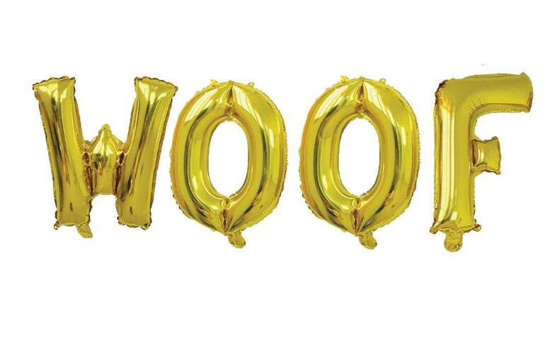 Happy Birthday Latex Balloon Set for Pet Puppy Dog Birthday Party Decoration Garland Banner Letter Woof
