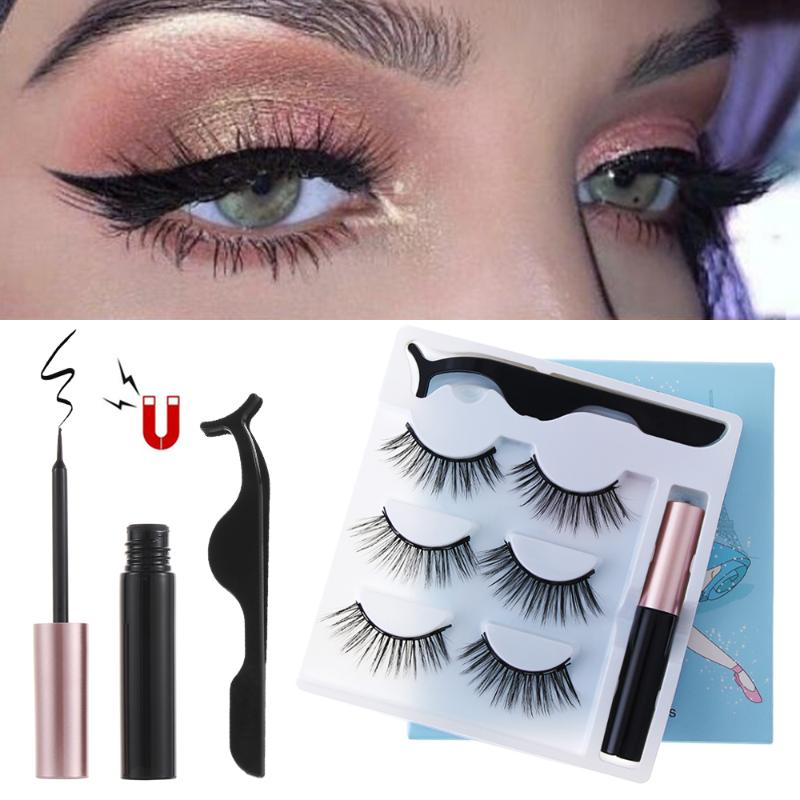 3Pairs 3D Faux Mink Hair Magnetic Eyelashes Magnetic Eyeliner Set With Tweezer Long-lasting Waterproof Eye Lash Eye Makeup Tools
3Pairs 3D Faux Mink Hair Magnetic Eyelashes Magnetic Eyeliner Set With Tweezer Long-lasting Waterproof Eye Lash Eye Makeup Tools