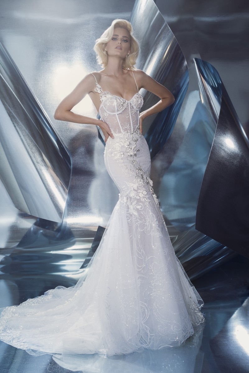 dany mizrachi sexy mermaid wedding dresses backless spaghetti neck bridal gowns bohemian lace appliqued beads boho vestidos de noiva