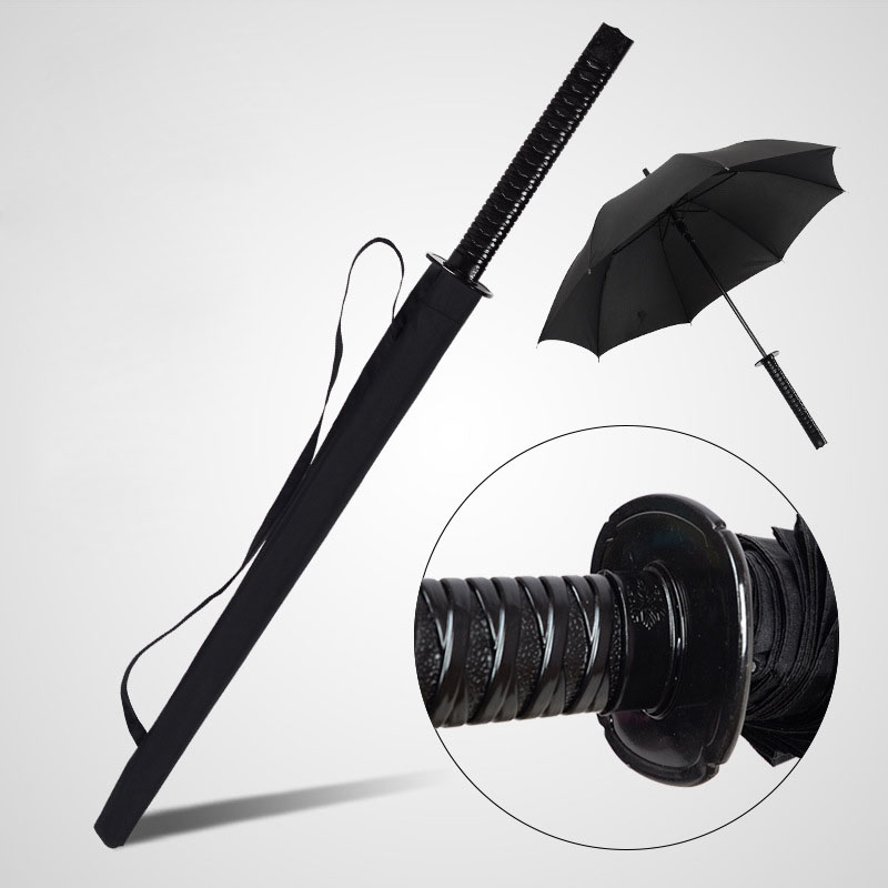 Japanese Samurai Swords Umbrella Sunny & Rainny Long-handle Umbrellas Semi-automatic 16 Ribs Black Umbrellas
Japanese Samurai Swords Umbrella Sunny & Rainny Long-handle Umbrellas Semi-automatic 16 Ribs Black Umbrellas