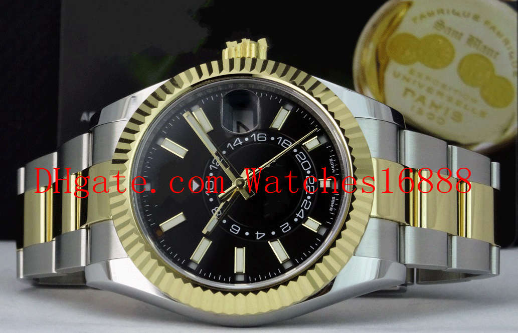 Factory Supplier 42mm 18kt Gold & Stainless Sky Dweller Black Index 326933 Automatic Mechanical Mens Casual Watches Mens Wristwatches
Factory Supplier 42mm 18kt Gold & Stainless Sky Dweller Black Index 326933 Automatic Mechanical Mens Casual Watches Mens Wristwatches