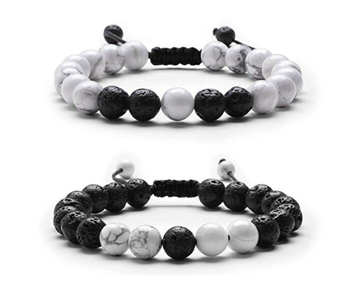 8mm Beaded Lava Rock Diffusion Bracelet Ladies Men's Braided Rope Natural Bracelet Birthday Valentine's Day Gift