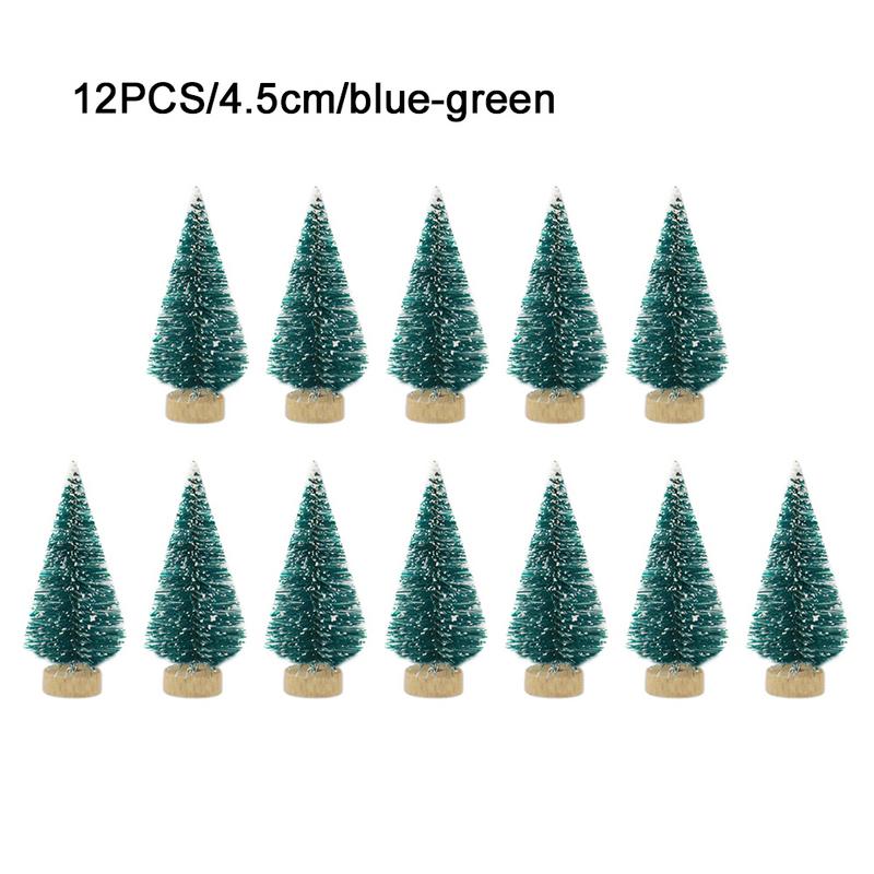 12-Piece Mini Christmas Tree Sisal Silk Cedar - Decoration Small Christmas Tree - Gold Silver Blue Green White Mini
12-Piece Mini Christmas Tree Sisal Silk Cedar - Decoration Small Christmas Tree - Gold Silver Blue Green White Mini