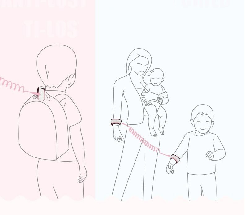 Kids Outdoor Walking Hand Belt Band Baby Harness Anti Lost Wrist Link Child Wristband Toddler Leash Safety Harness Strap Rope YD05