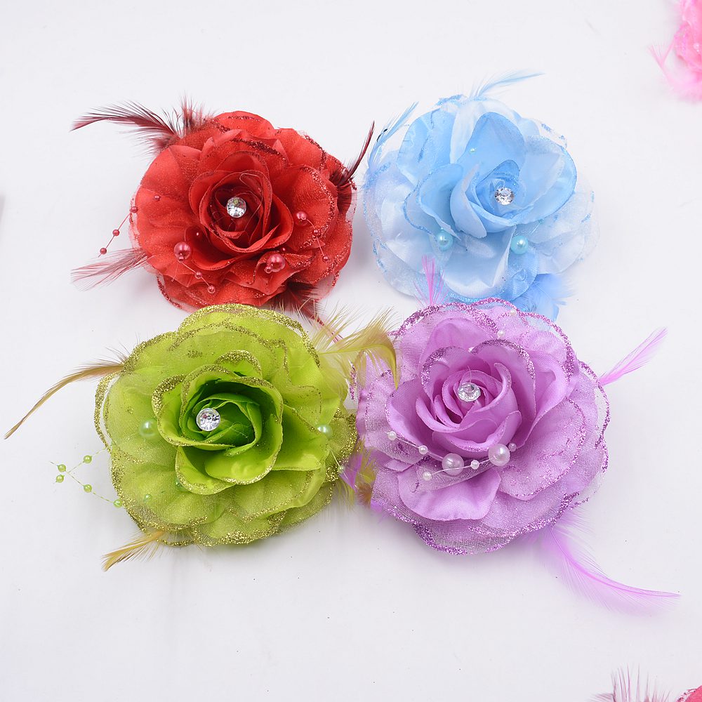 2pcs 16Colors 9cm Diamond Feather Bonzer Silk Rose Artificial Flowers For Wedding Party Cloth Hats Decoration Rosa Craft Flowers, Black
2pcs 16Colors 9cm Diamond Feather Bonzer Silk Rose Artificial Flowers For Wedding Party Cloth Hats Decoration Rosa Craft Flowers, Black