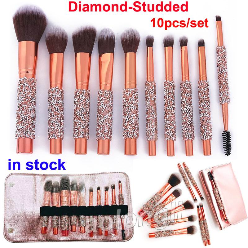 Professional Makeup Brushes 10pcs set Diamond brush + Bag Powder Foundation Makeup Brush Eye shadow brushes Eyeliner Brow Cosmetic brush kit
Professional Makeup Brushes 10pcs set Diamond brush + Bag Powder Foundation Makeup Brush Eye shadow brushes Eyeliner Brow Cosmetic brush kit