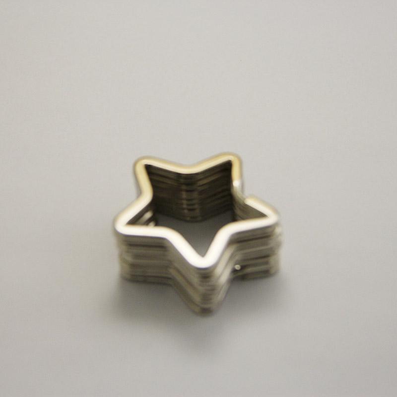 100pcs/lot Metal Pentagram Star Heart Key Holder Split Rings Keyring Keychain Loop Circle Hook Accessories Free Shipping