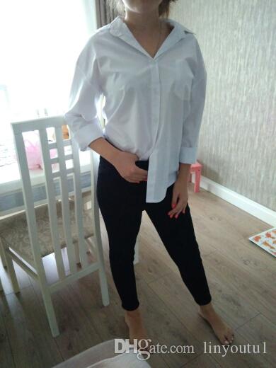 2020 Casual Loose Women Shirts 2019 Autumn New Fashion Collar Plus Size Blouse Long Sleeve Buttons White Shirt Women Tops Streetwear