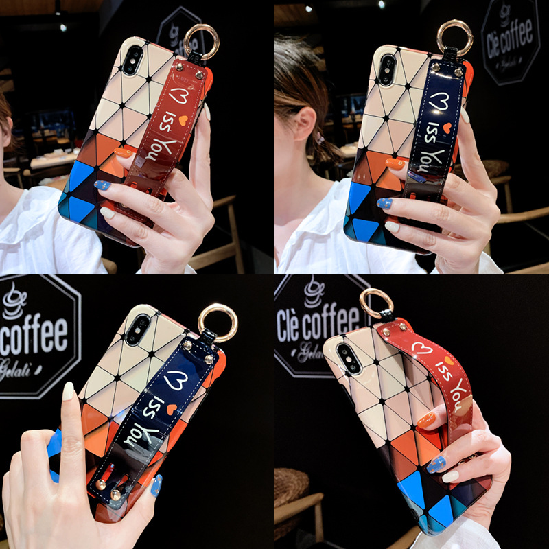 Designer Phone Case for Iphone XS MAX XR X/XS 7P/8P 7/8 6/6S 6P/6SPFashion Case with Wristband Back Cover All Inclusive Protective Wholesale