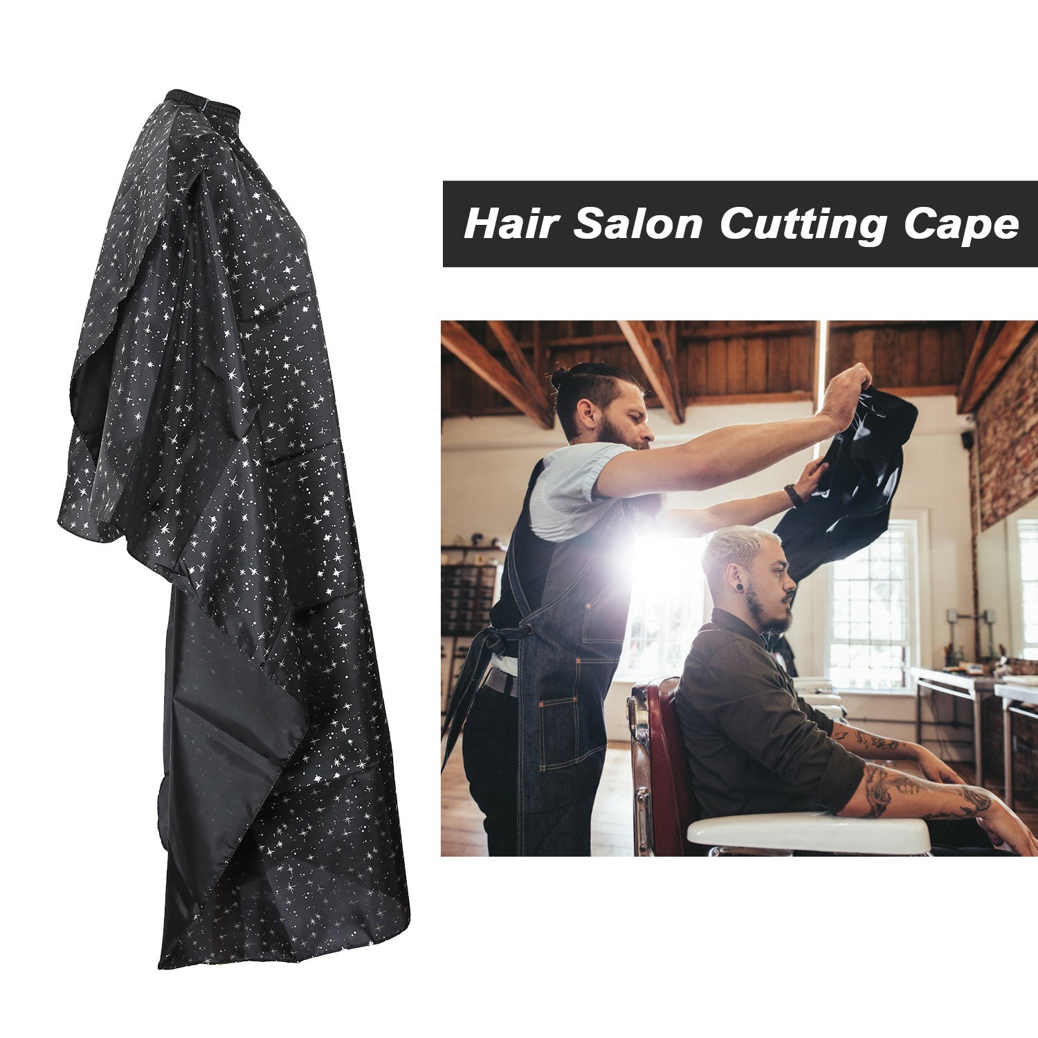 Waterproof Hairdressing Cape Apron Salon Hairdresser Barber Haircut Apron Perm Dye Hair Cloth for Adult & Children
